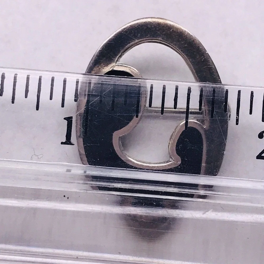 JS Sterling Silver Brooch Pin Black‎ Inlay Stone Swirl Mother Child